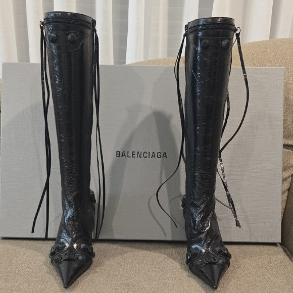 Balenciaga Black Over the Knee Boots - Picture 1 of 16